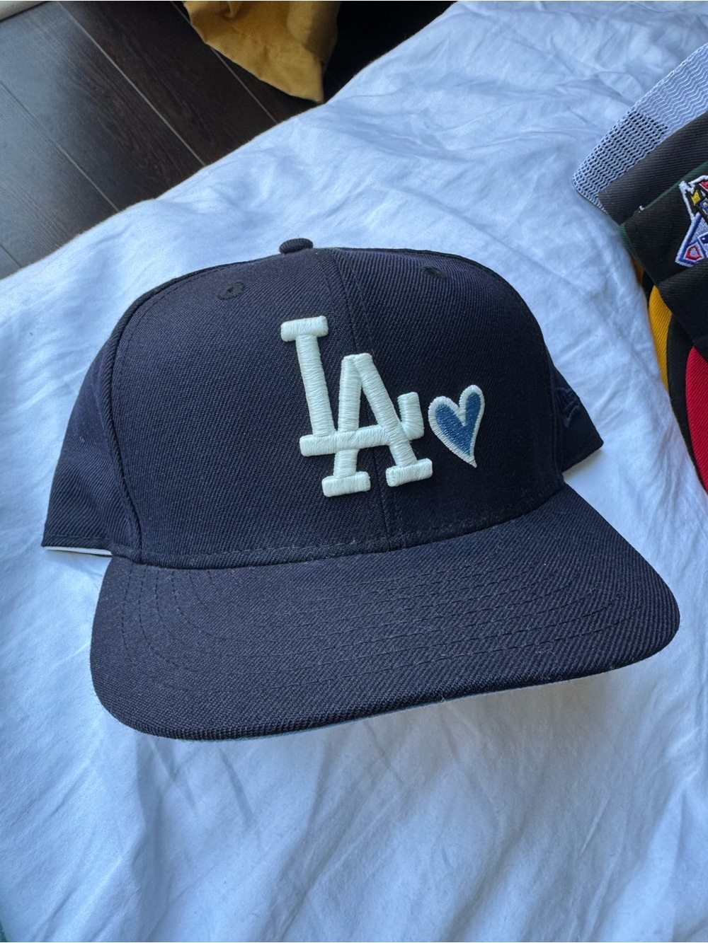 New Era Los Angeles Dodgers 9Fifty Navy Blue Hat with Heart